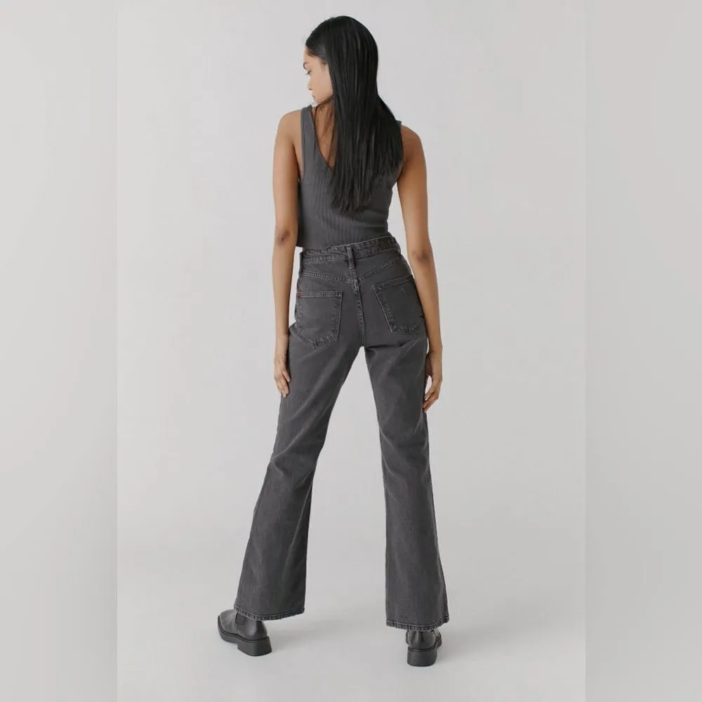 Urban Outfitters BDG Jeans High Rise Flare Black Distressed 28 - Image 12