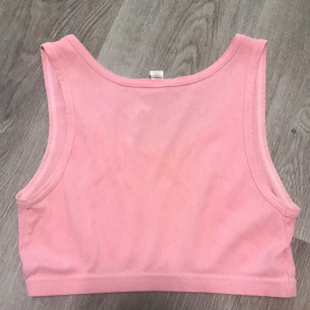Vassarette Pink Ribbed Sports Bra Bralette Cami - Image 4