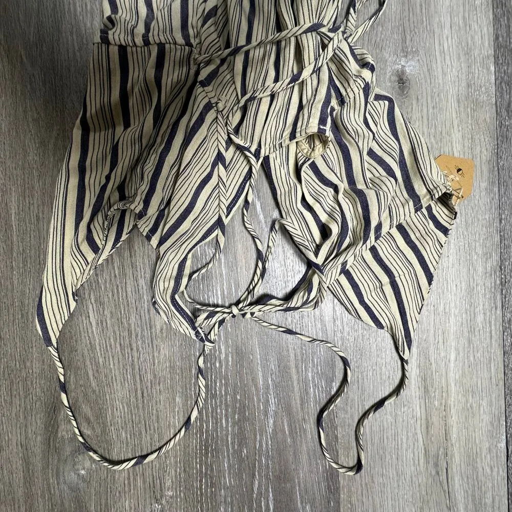 Whimsy + Row Cleo Dress Blue Stripe Midi Dress NEW - Image 3