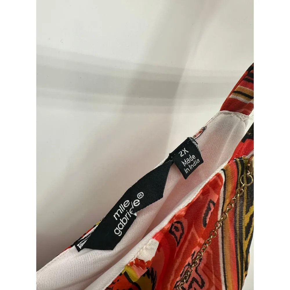 MLLE Gabrielle Smiles Fashion Handkerchief Dress Women's Plus Size 2X NWT - Image 6