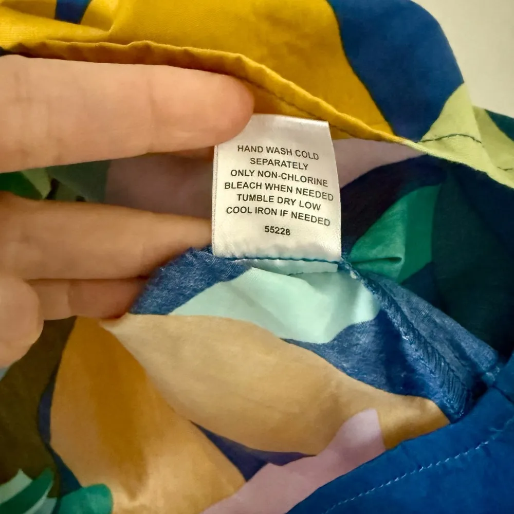 Sugarlips Risette Ruffle Cotton Blouse in Gia Abstract Print Multi - Size M - Image 8