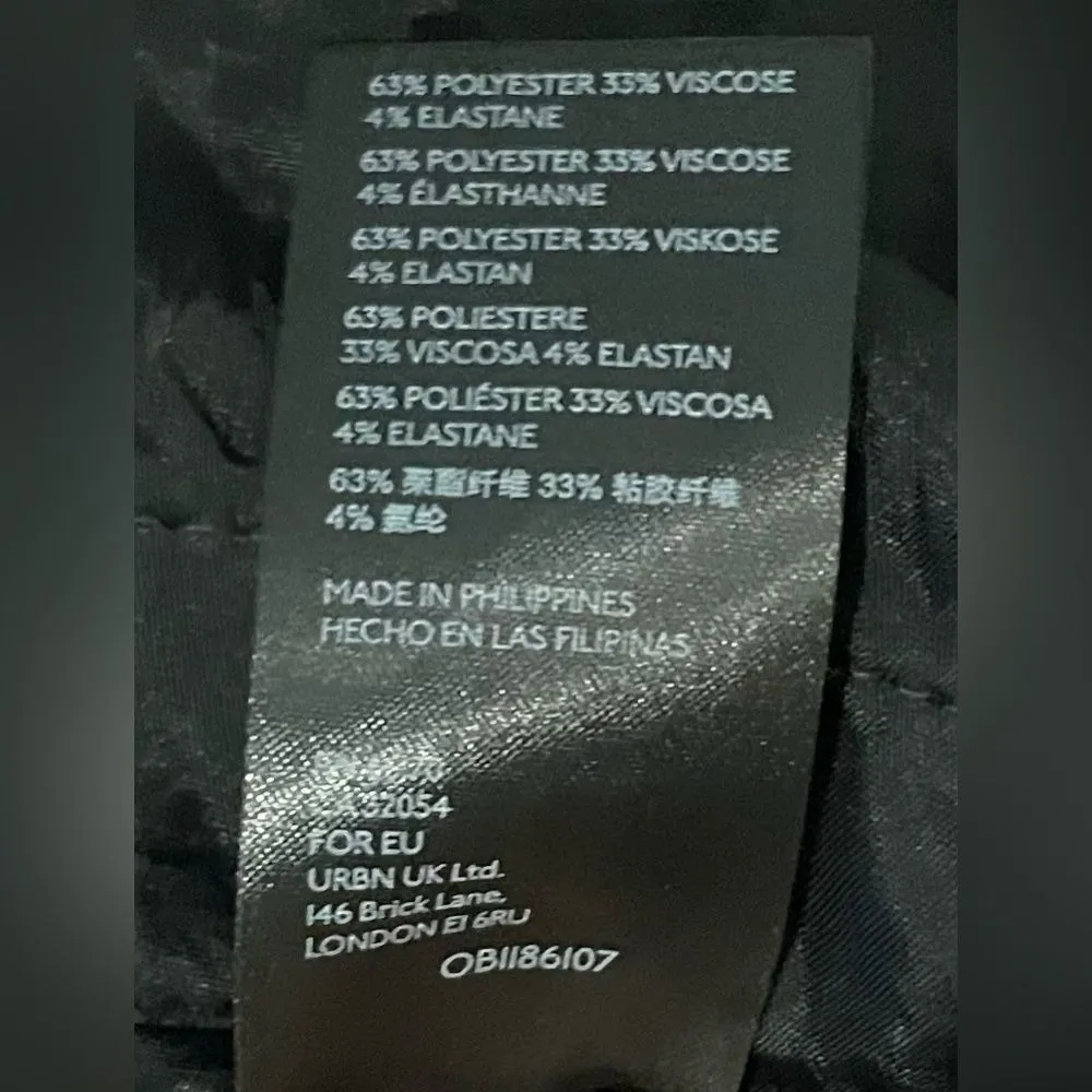 Anthropologie Black‎ Side Slit Straight Trousers Pants Size 2 - Image 7