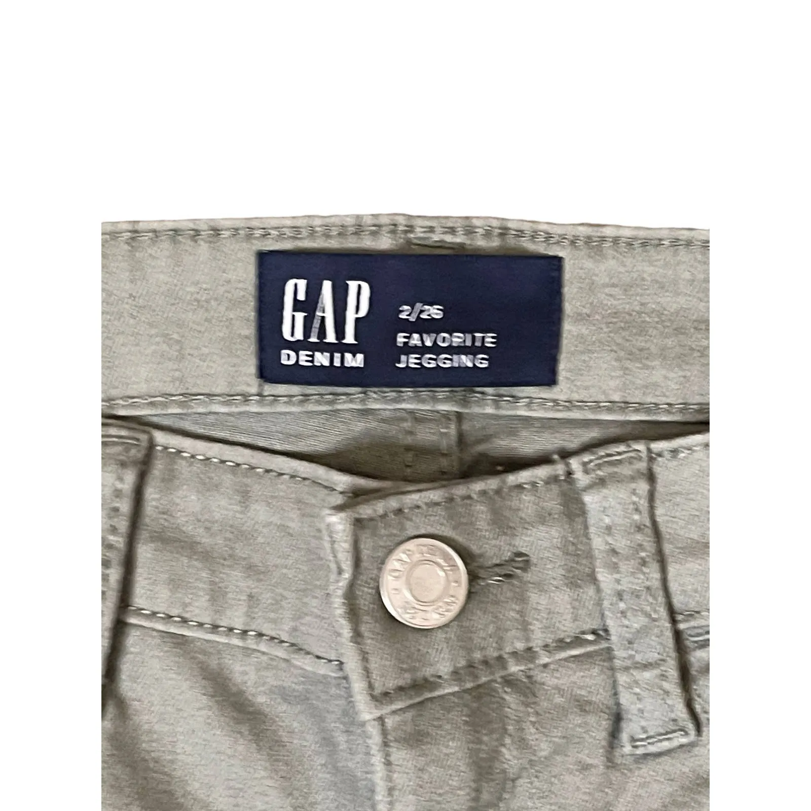 Gap Women's Jeans Favorite Jegging Ankle Mid-Rise Stretch Light Gray Size‎ 2/26 - Image 3