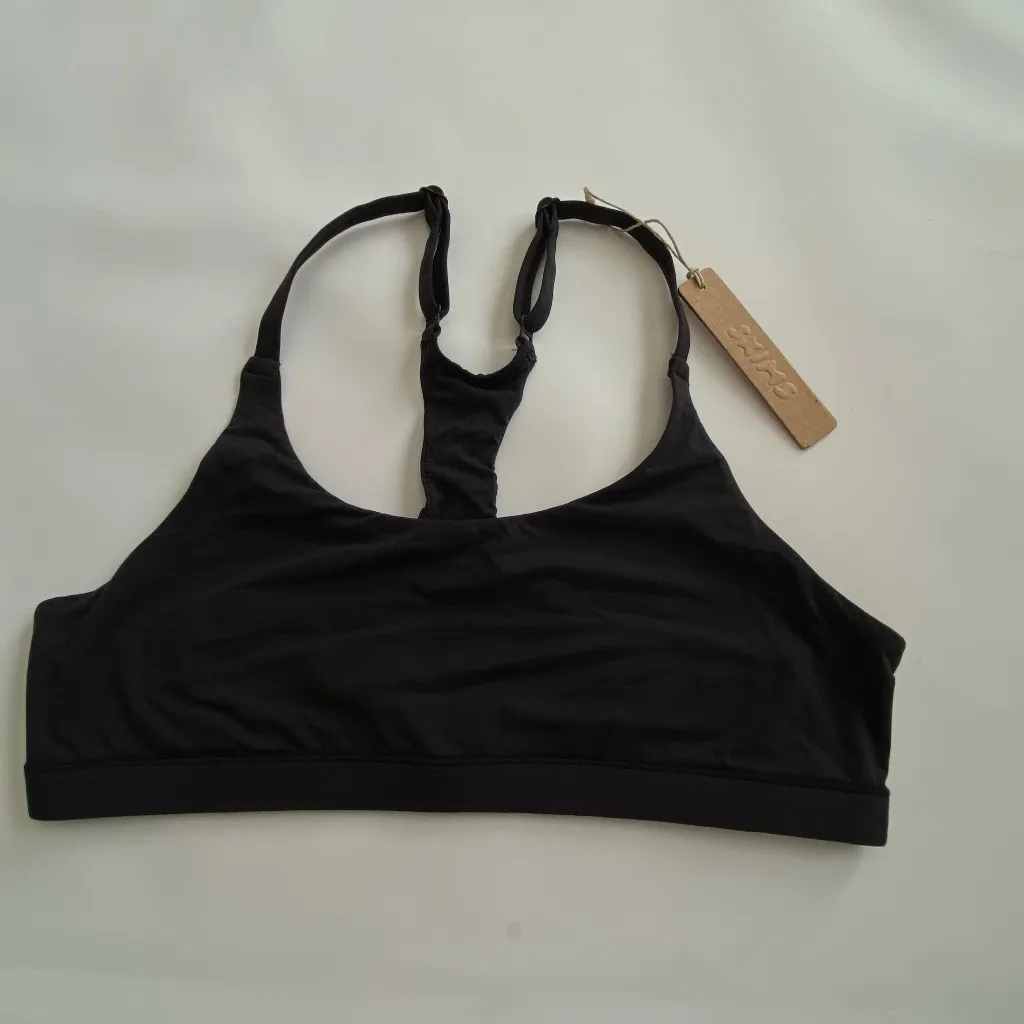 Skims Fits Everybody RACERBACK BRALETTE Onyx size M - Image 5