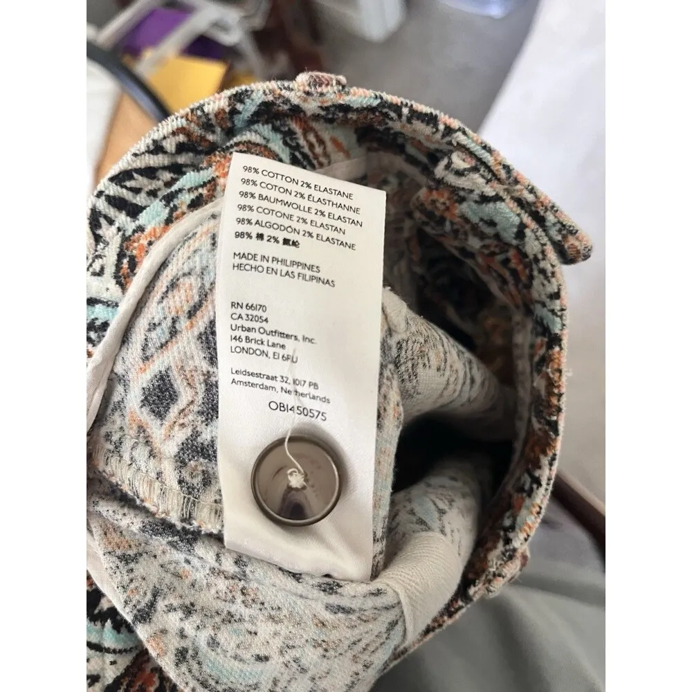 Anthropologie Corduroy Barrel Pants Size 2 Boho Funky Unique Pattern Cargo - Image 11