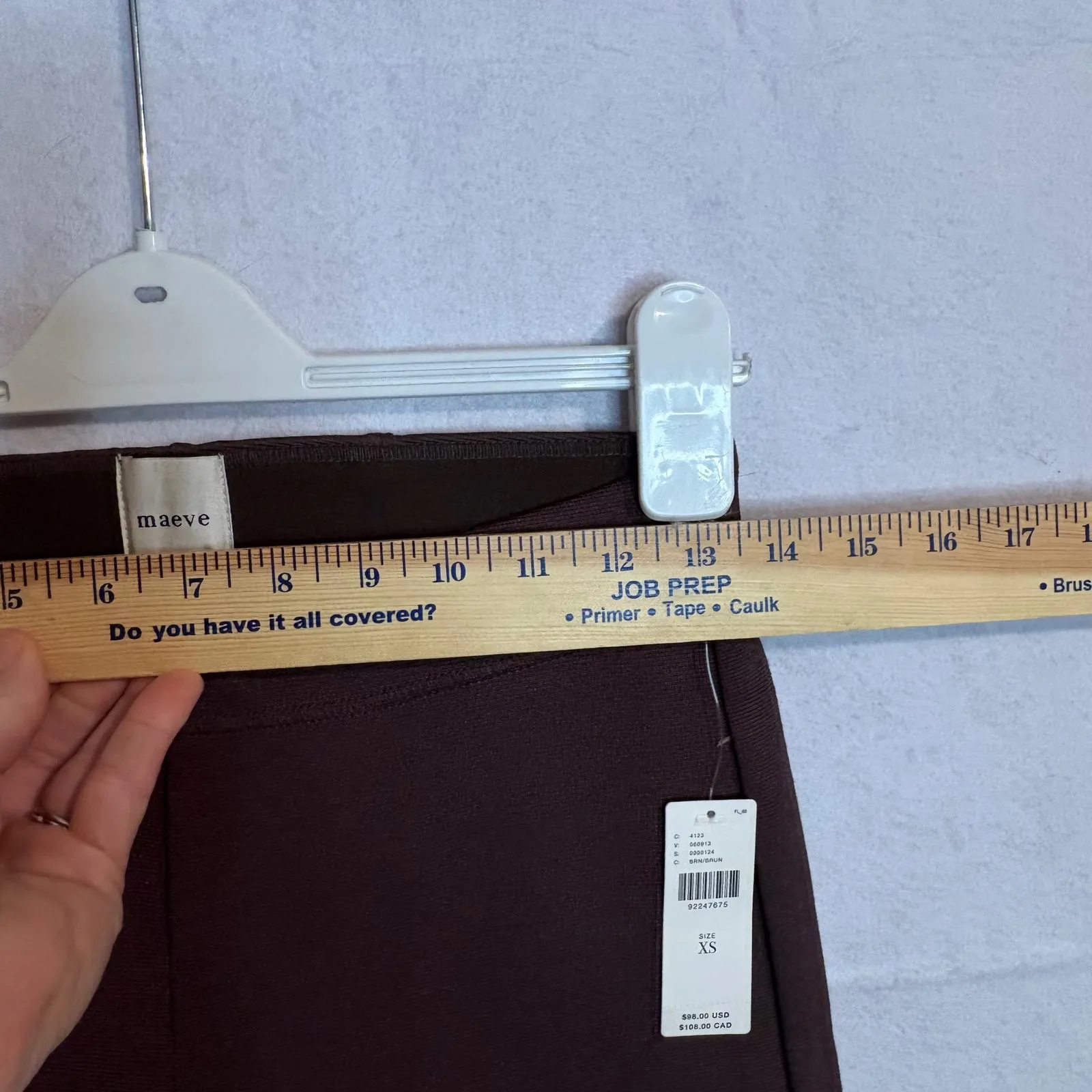 Maeve Anthropologie Brown Margot kick Flare cropped textured Pants XS Career - Image 6