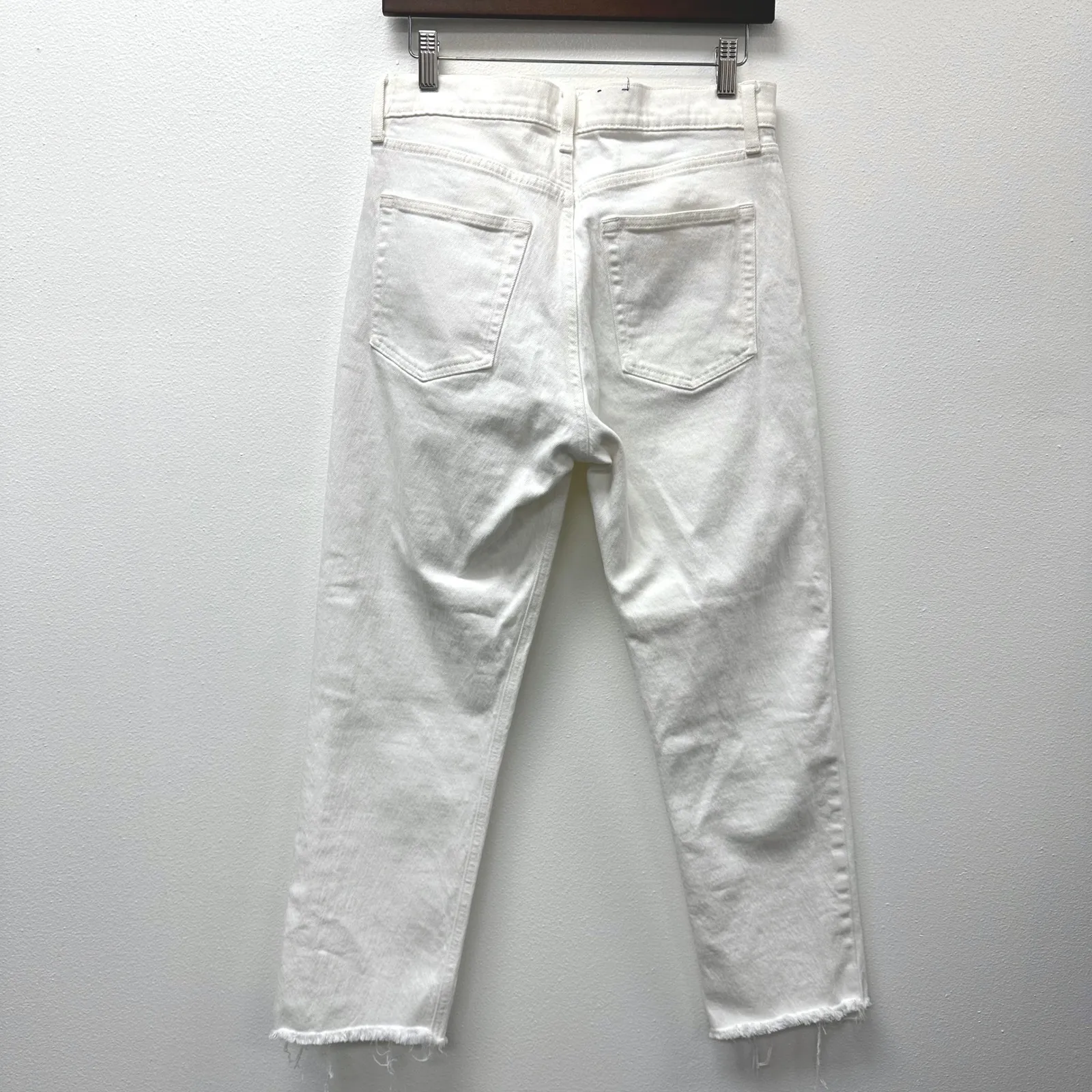 Gap Cheeky Straight High Rise Button Fly Jean‎ White Size 29 - Image 4