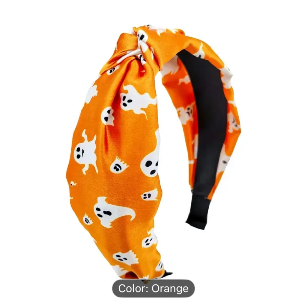 Halloween Themed Headband Set of 3 Orange - Image 7