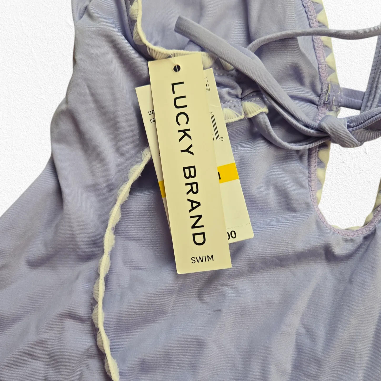 Lucky‎ Brand Lavender Purple Shell Plunge V Neck One Piece Swimsuit Size Medium - Image 10