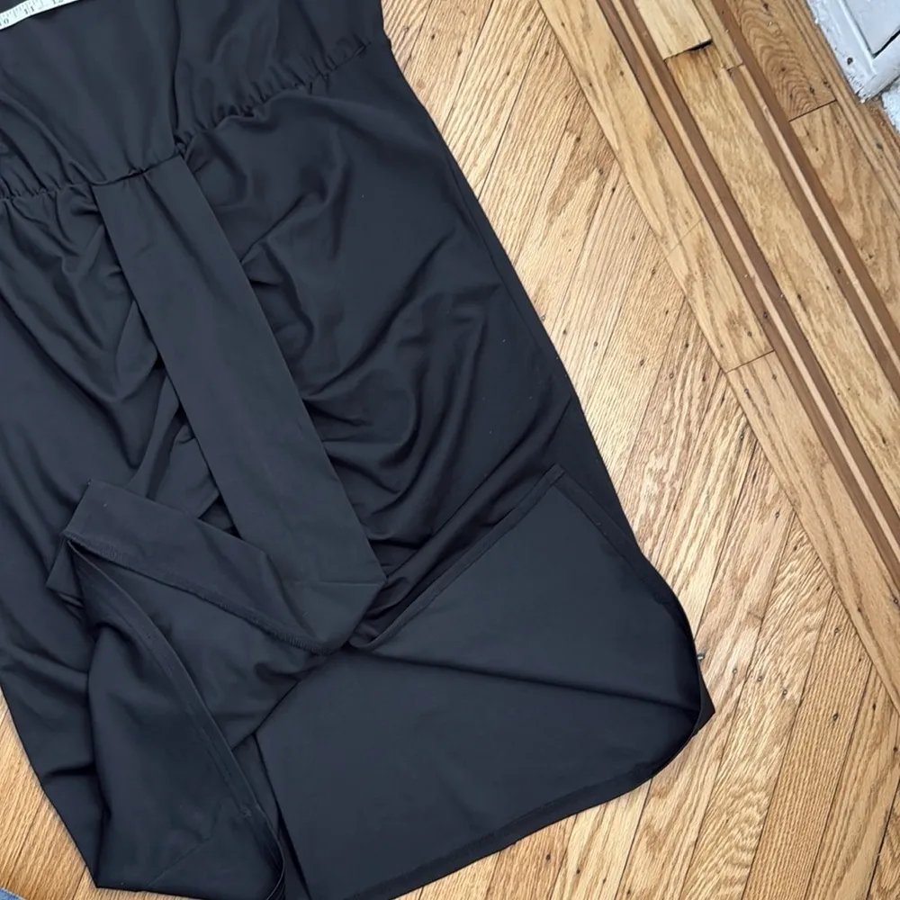 Emery Rose Black Ruched Belted Midi Dress 4XL Sleeveless Pullover Stretch Size undefined - Image 5