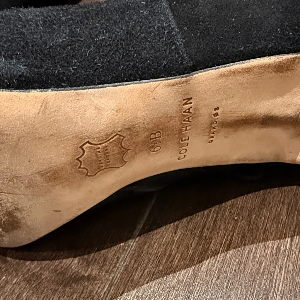 Cole Haan Marina Over The Knee Black Suede Boots (85mm) - Image 2