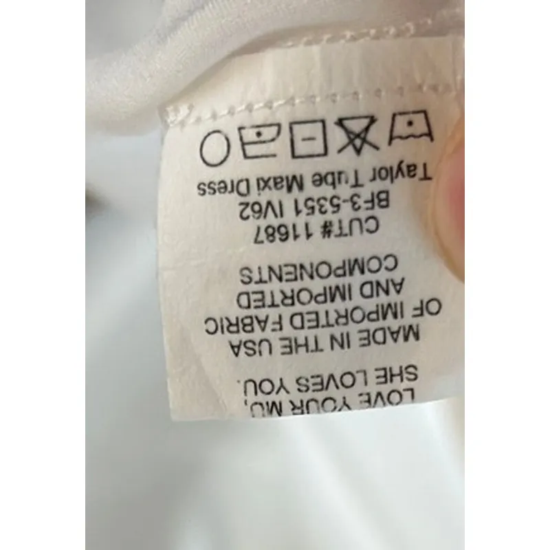 Show Me Your Mumu Taylor Tube Maxi Dress in Ivory Luxe Satin M - Image 6