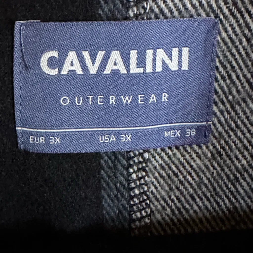 Cavalini  Button Down Tartan Coat Sz 3X - Image 5