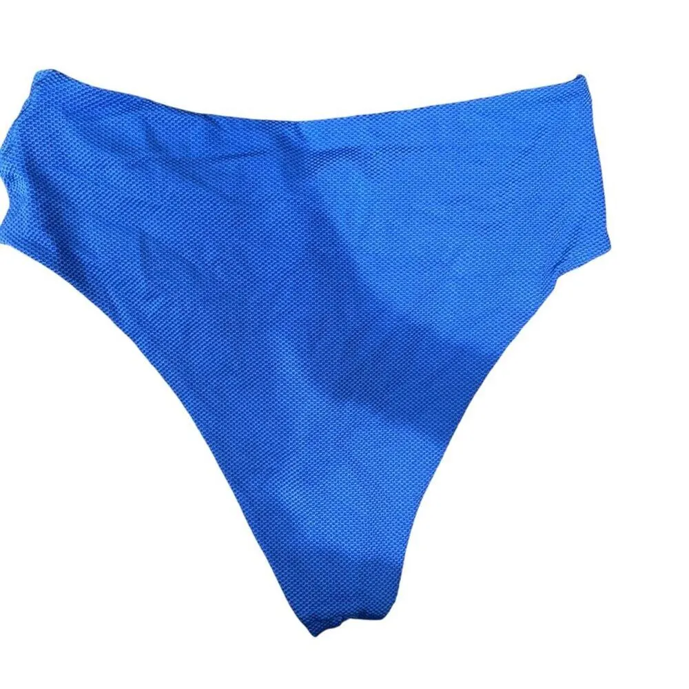 Aerie Shine Pique Twist High Cut Cheeky & Longline Scoop Bikini Set Womens Size - Image 6