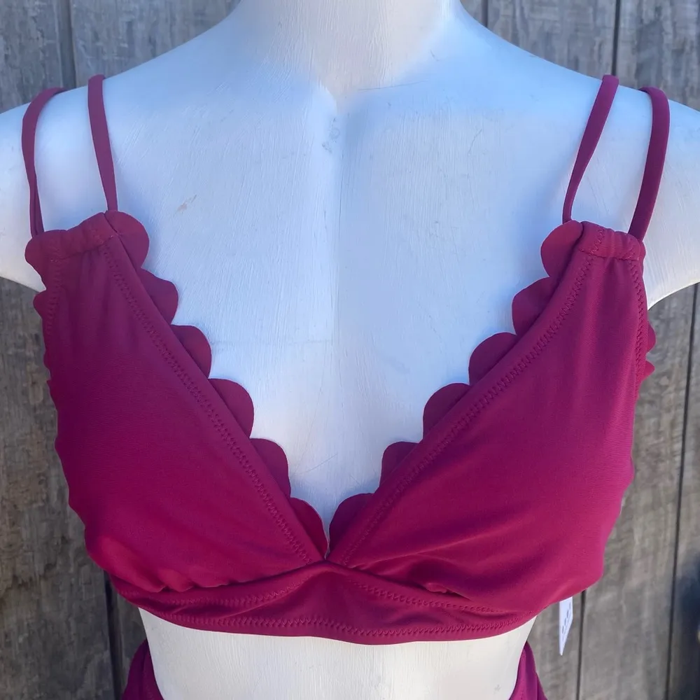 Charmo Two Piece Bikini Scalloped Top Hi - Image 6