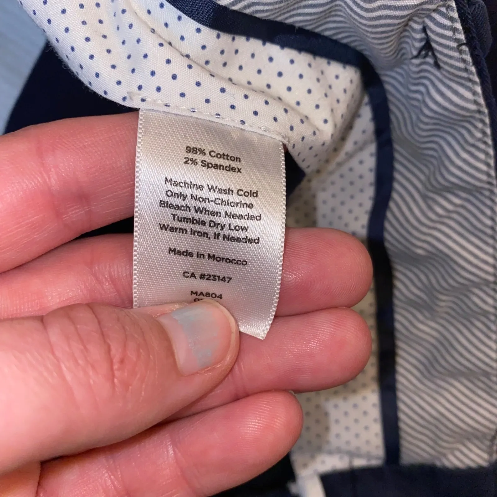 Talbots  Signature Crop Womens 10 Navy Blue Flat‎ Front Crop Career Pants - Image 5