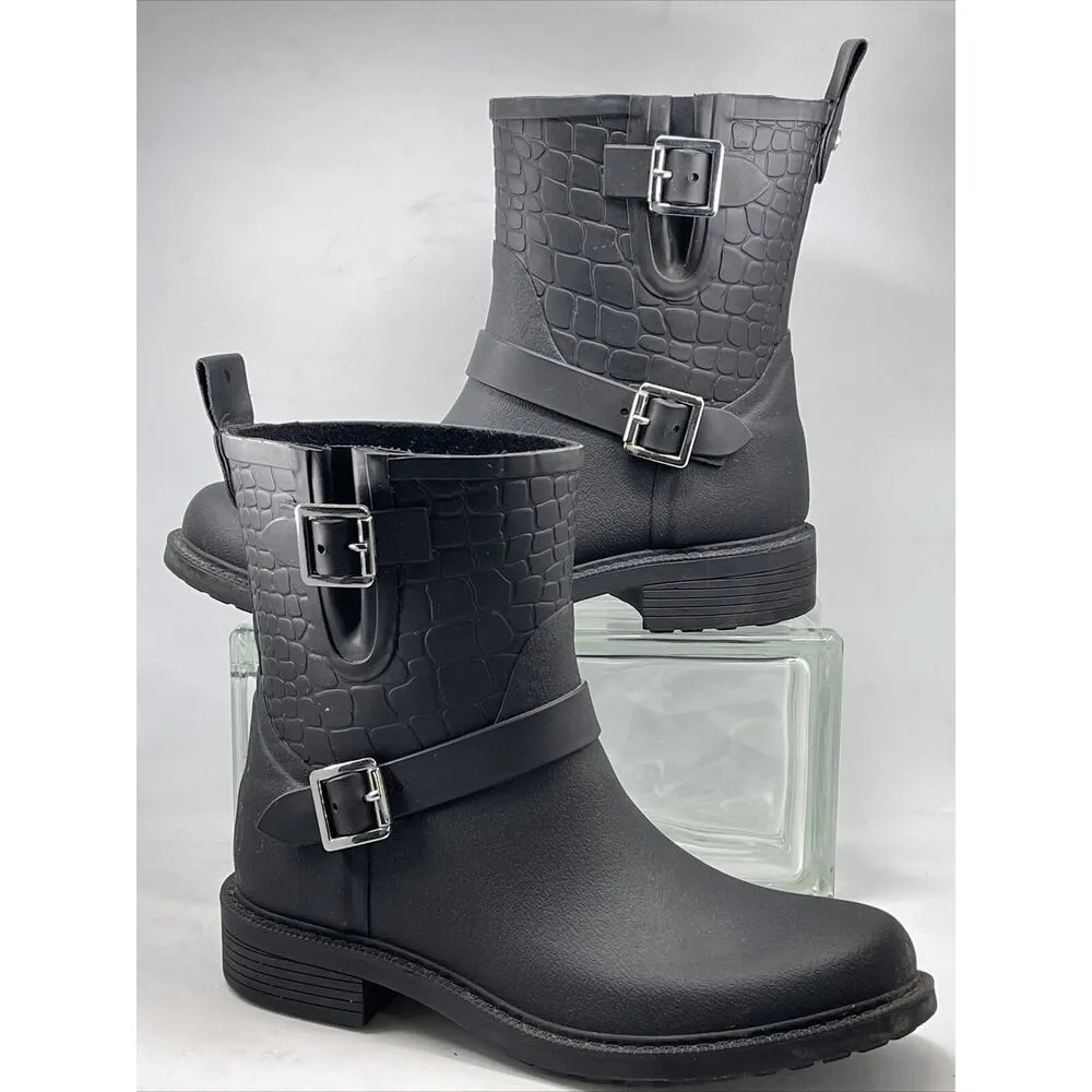 Sam Edelman Keigan Boots Croc Embossed Size 7M Waterproof - Image 2