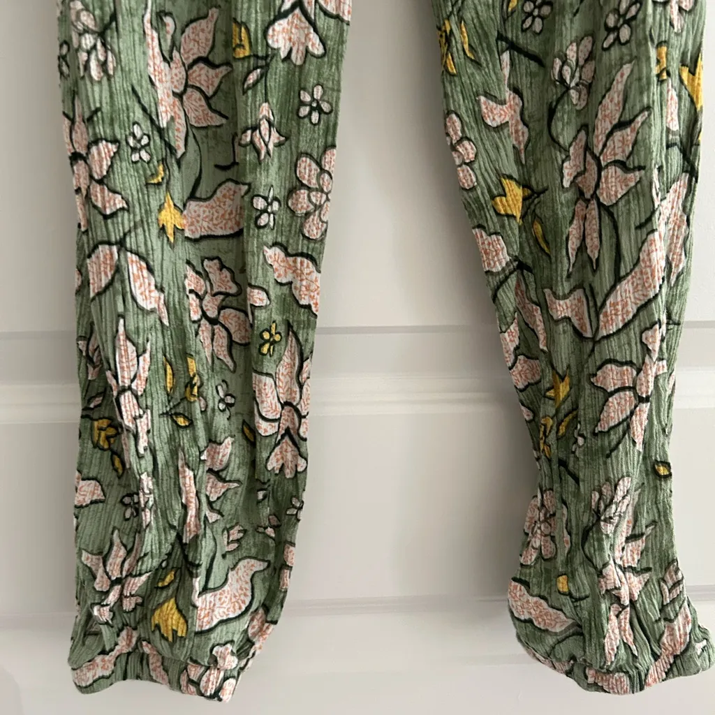 Aerie Floral Pants Green Size S - Image 5