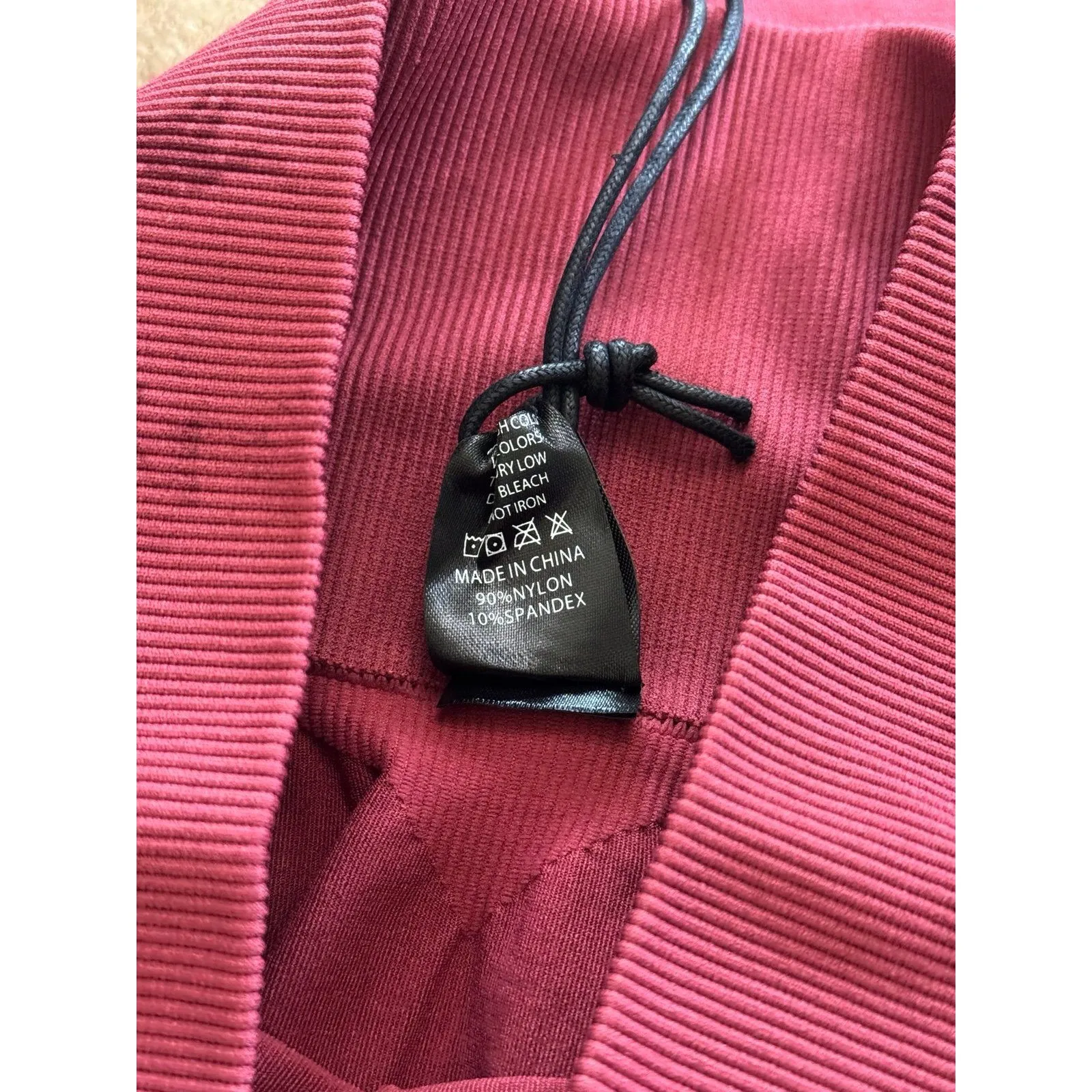 Civil Regime Blush Red Reaper Wash Kelly Seamless Leggings Size Medium - Image 10