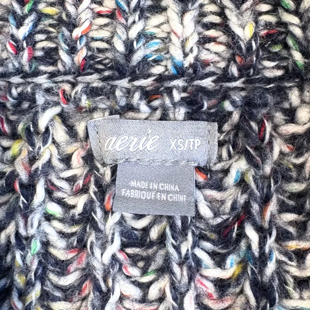 Aerie Desert Multicolor Chunky Knit Crewneck Sweater XS - Image 11