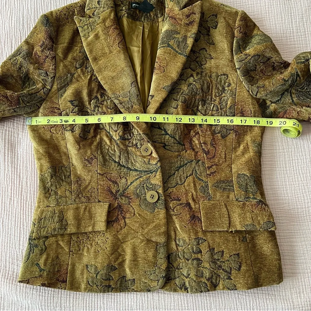 GRACE ELEMENTS WOMEN'S MULTI COLOR FLORAL TAPESTRY 2 BUTTON BLAZER SIZE 8 - Image 2