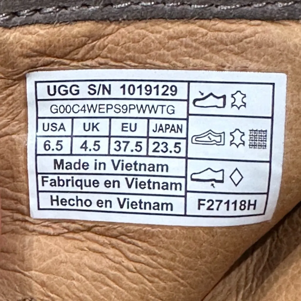 UGG #1019129 Reid Lace Up Suede‎ Moccasin Bootie Grey Size 6.5 - Image 11