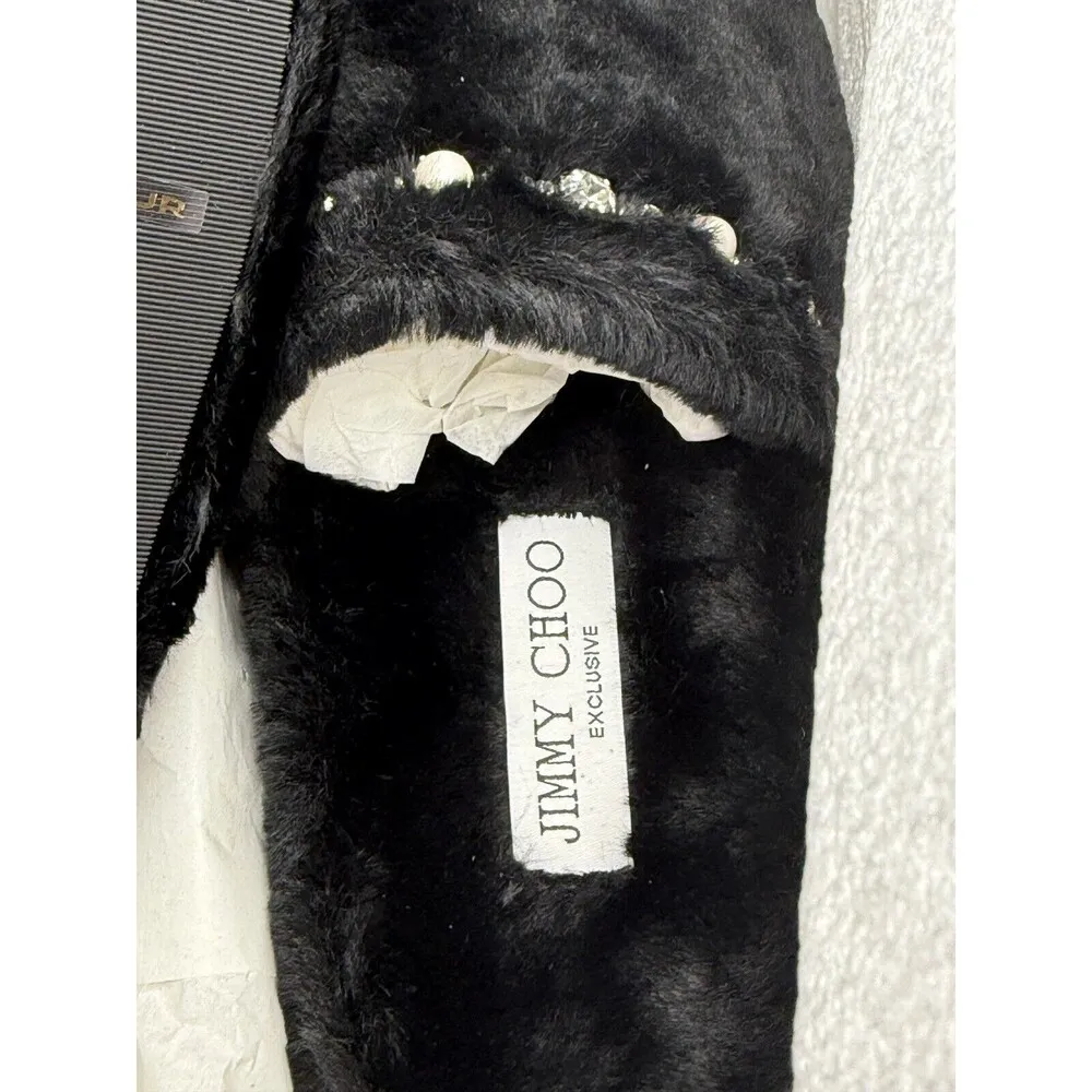 Jimmy Choo Aliette Embellished Crystal Slippers Natural Sz 37 US 6.5 $695 New - Image 3