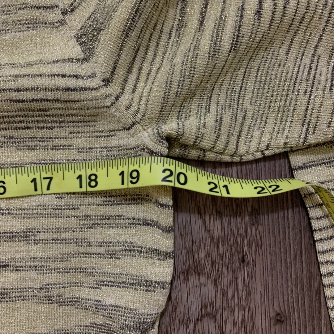 Gold Sparkle Button Down Sweater XL - Image 9