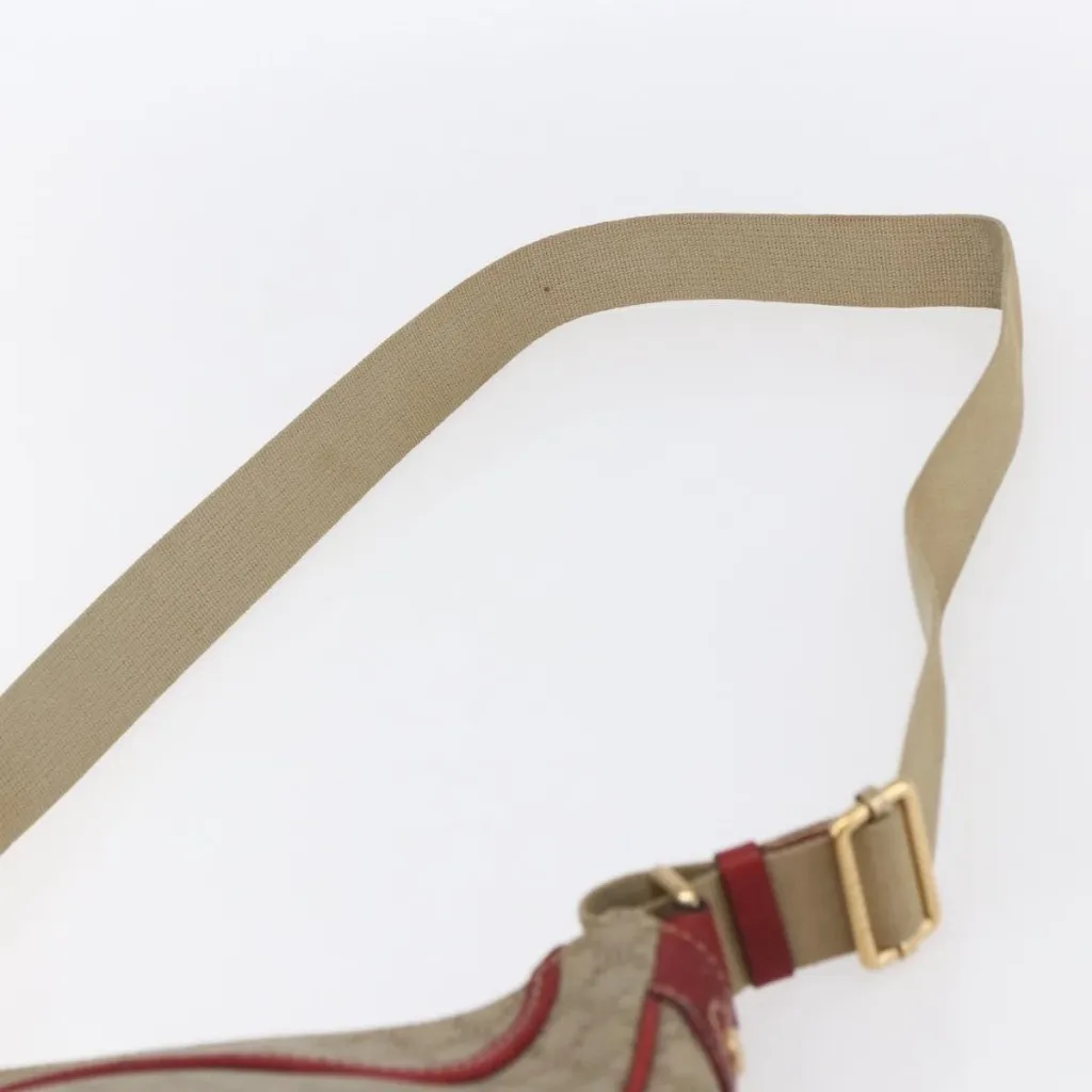  Macadam Canvas Shoulder Bag PVC Beige Gold Authentic - Image 6