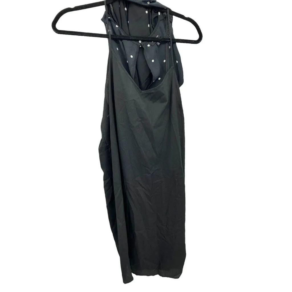 Who What Wear Dress Cold‎ Shoulder Polka Dot Black White Lined Womens XL - Image 5