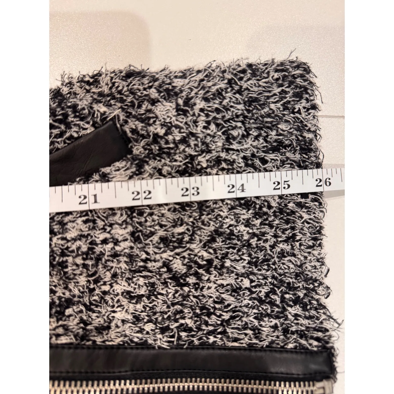 Club Monaco Knit Moto Jacket Italian‎ Yarn XS Grunge Normcore Biker Asymmetrical - Image 7