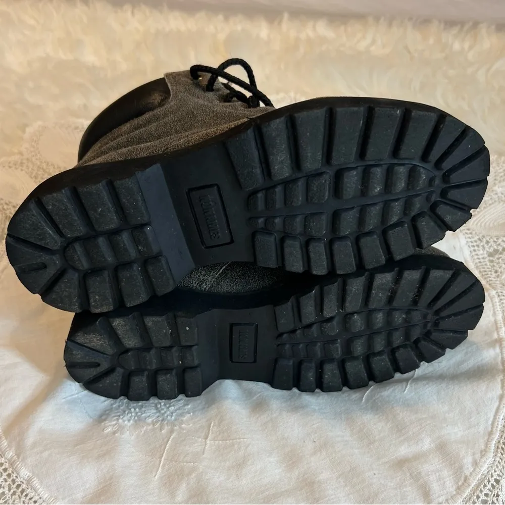 Nonames Zelo Lace Up Distressed Leather Boots Women’s 6.5 Gray Crackling READ - Image 8