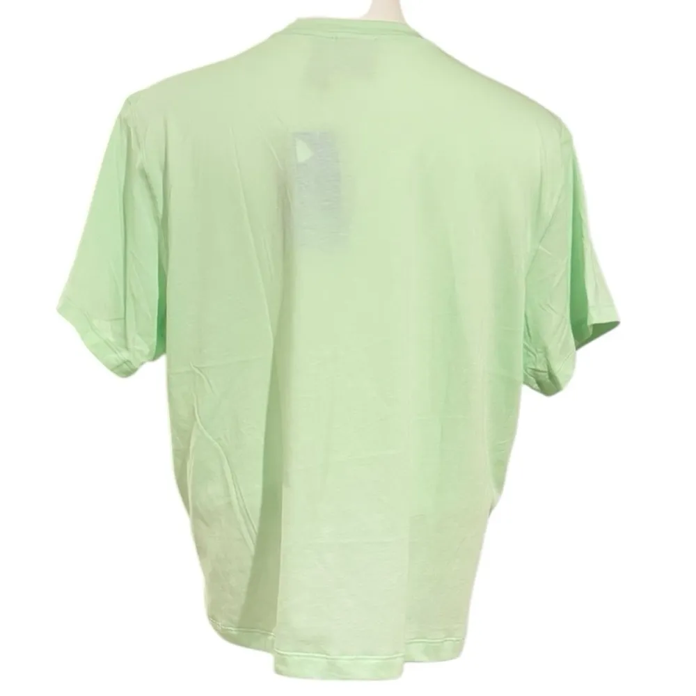 ADIDAS Women’s Adicolor Trefoil Boxy T-Shirt Semi Green Spark Size L NEW - Image 4