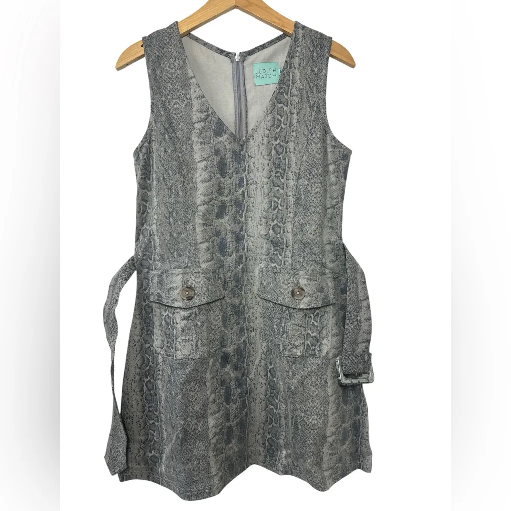 Judith March Gray Snakeprint Sleeveless Dress - Image 4