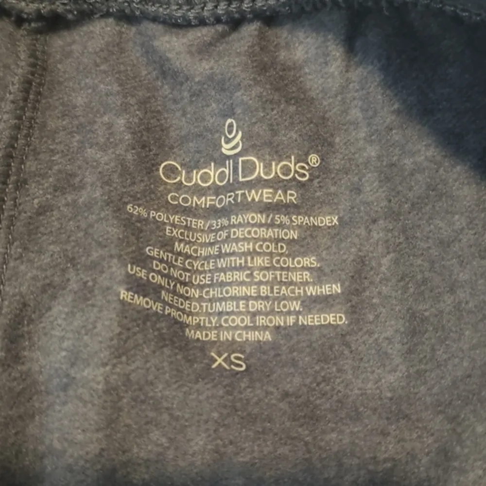 Cuddl Duds Comfortwear Vintage Blue Pajama Pant Joggers Size XS EUC #4330 - Image 6