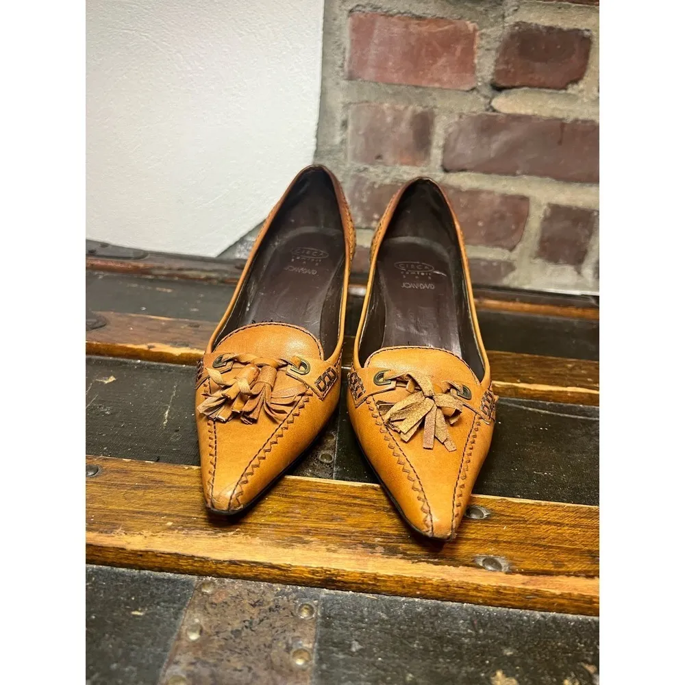 Vintage Circa Joan & David Mustard Pumps Orange Size 6.5 - Image 3