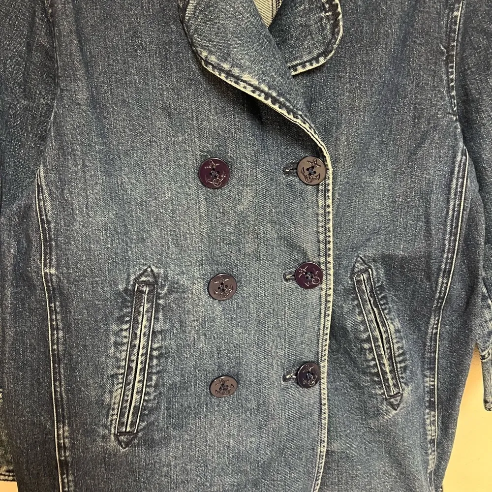 Vintage Lauren Ralph Lauren Denim Double Breasted fisherman core jacket - Image 4