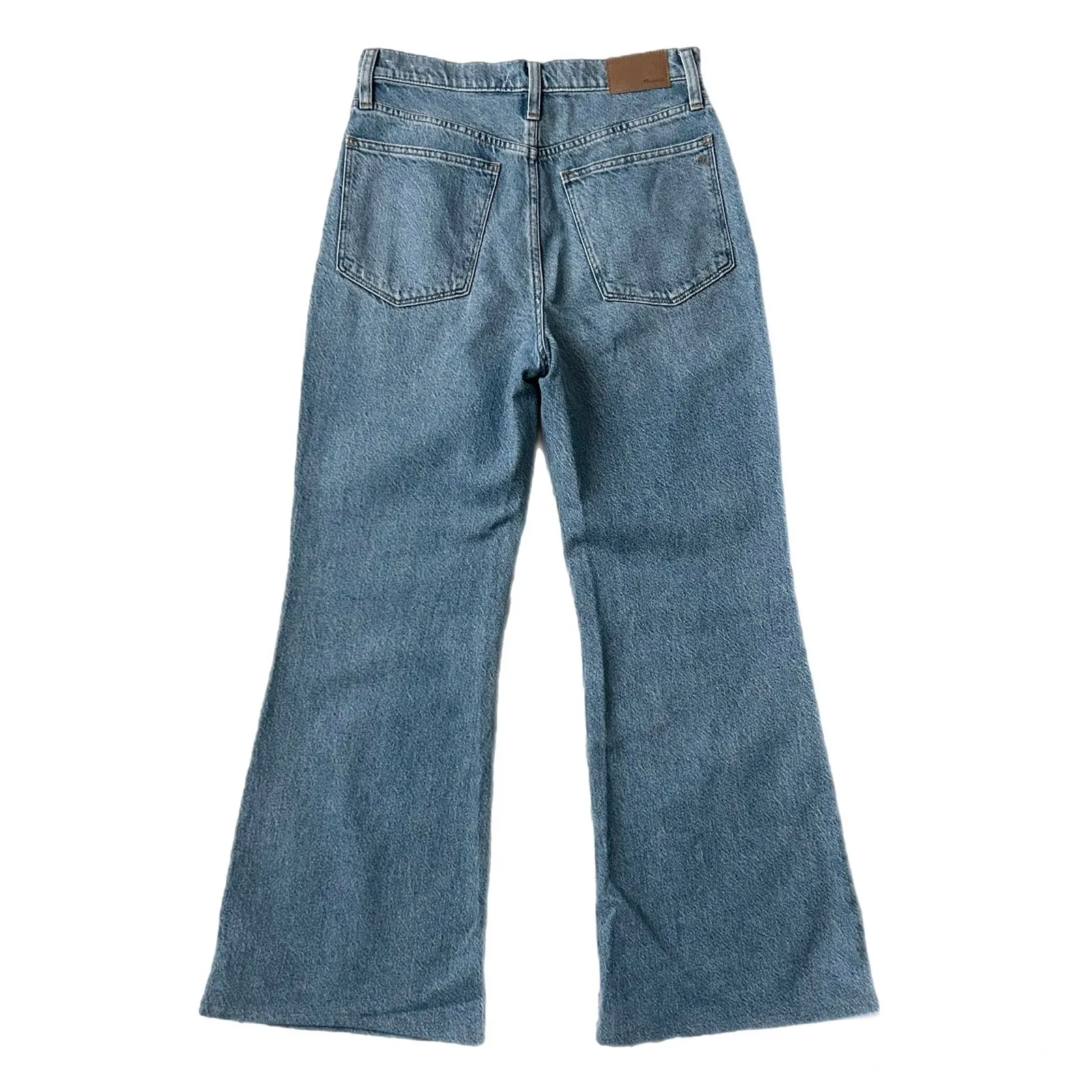 Madewell Baggy Flare Jeans in Cantwell Light Wash Denim High Rise Size 27 - Image 4