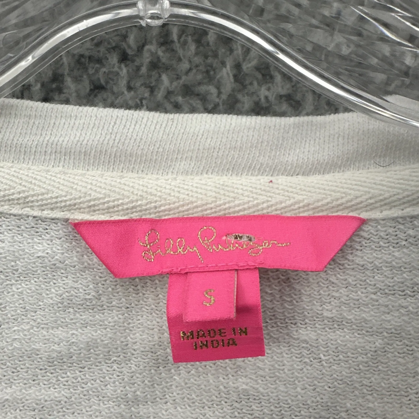 NWOT Lilly Pulitzer Leeson Cotton Sweatshirt Henley Beach Preppy Women's Small‎ - Image 3