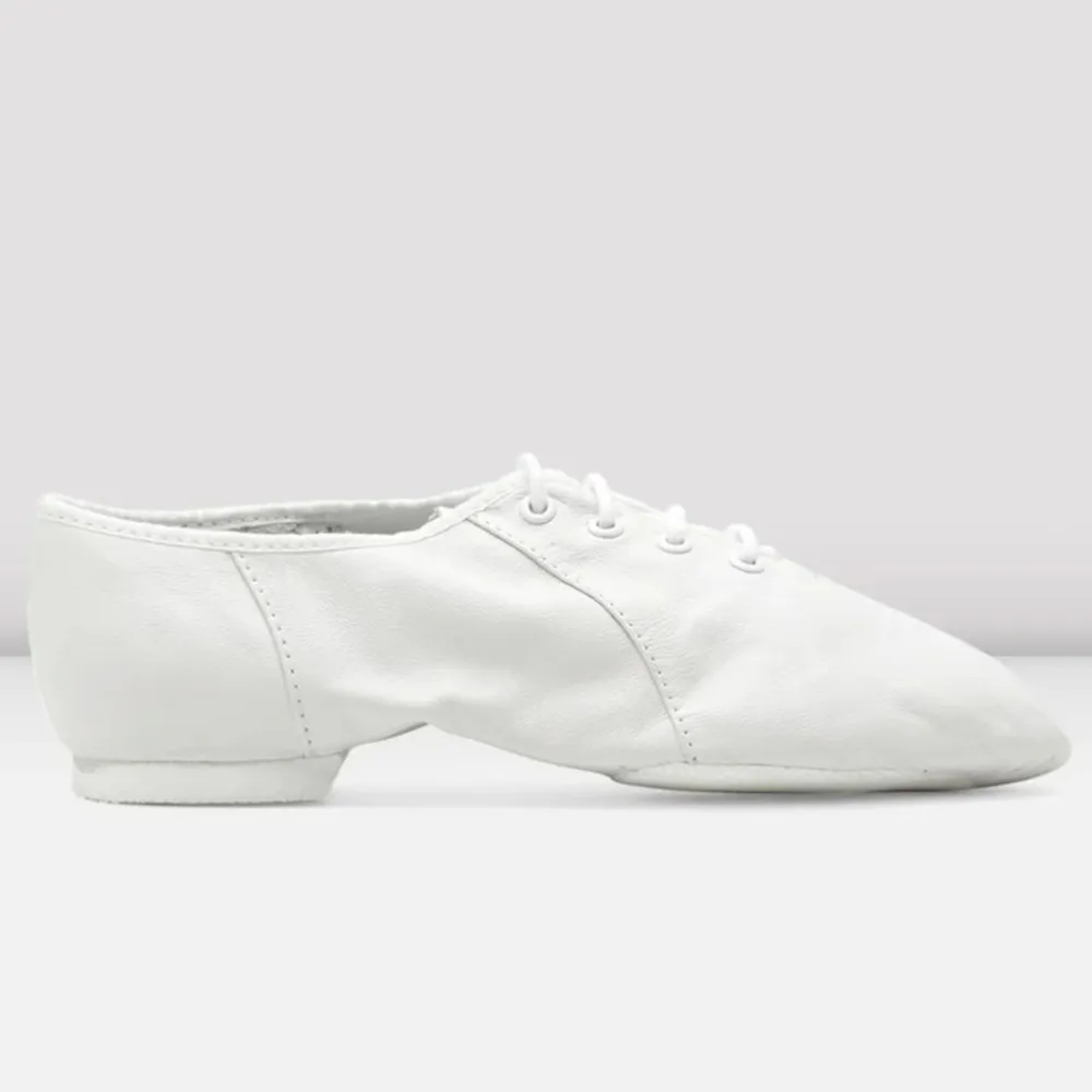 BLOCH Ladies Jazzsoft Leather Jazz Shoes in White, Size 5​​​​​​ White - Image 2