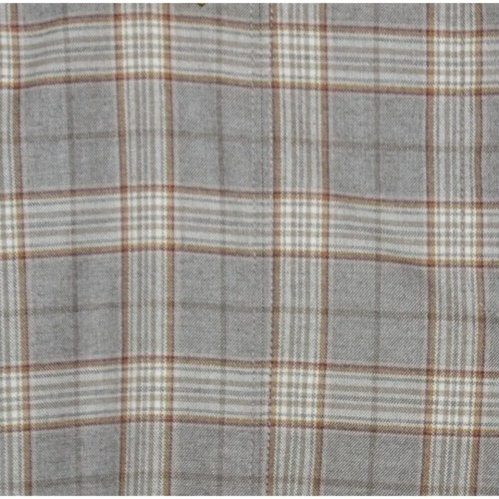 Gianni Bini Brown Plaid Straight Trousers Pant Size 12 Slit Hems Career Academia - Image 3