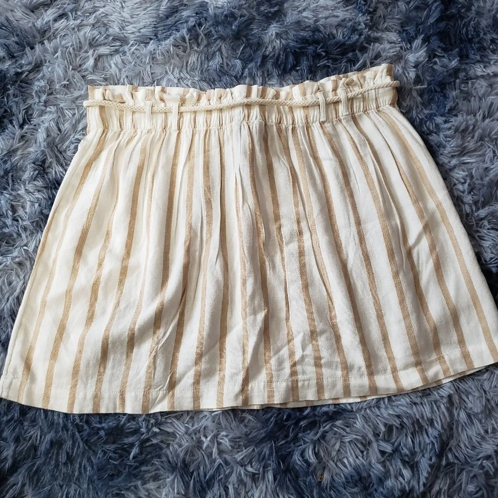 American Eagle Striped Paper Bag Skirt - Image 4