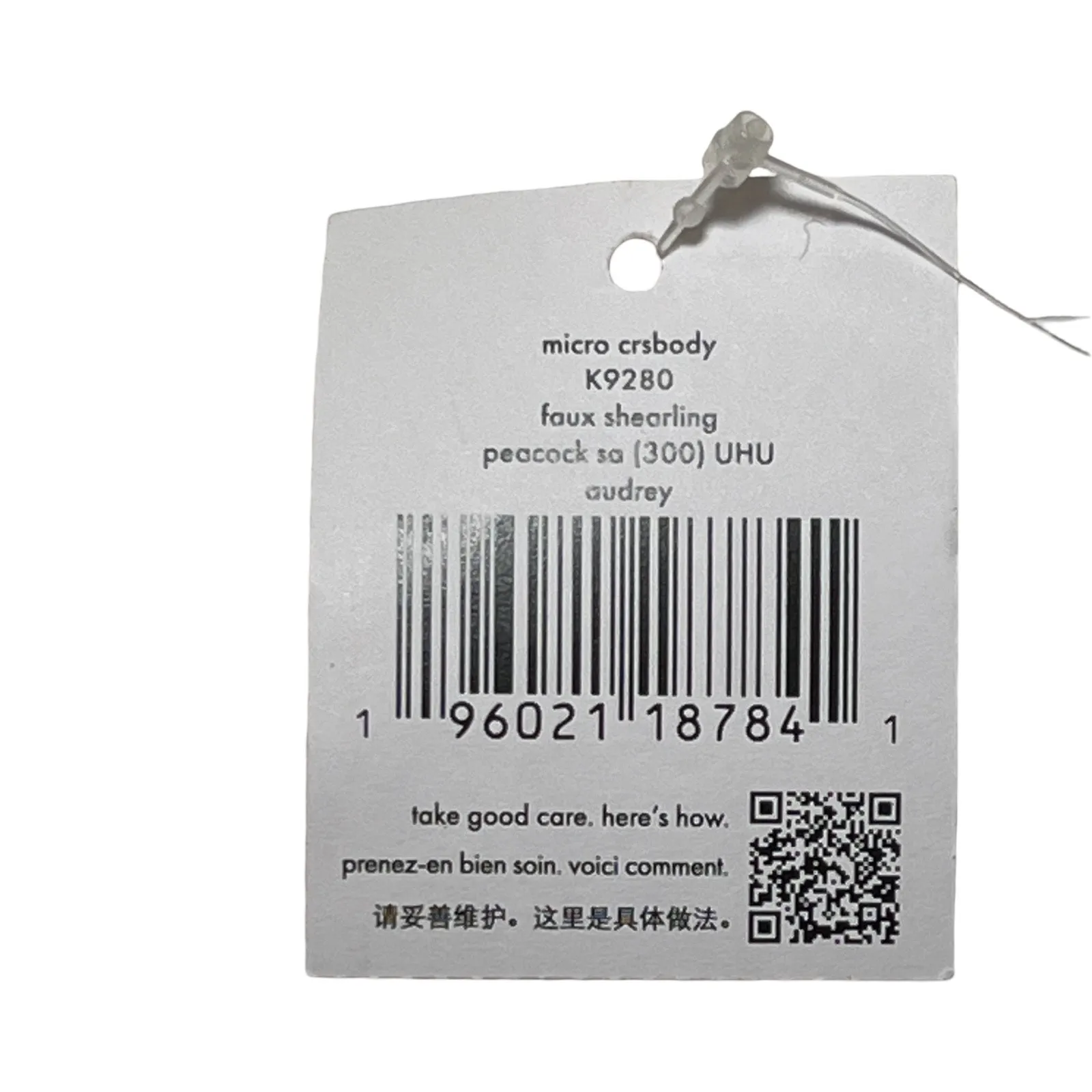 Kate Spade Audrey Faux Shearling Micro Crossbody Bag  Peacock Green NWT (K9280) - Image 11