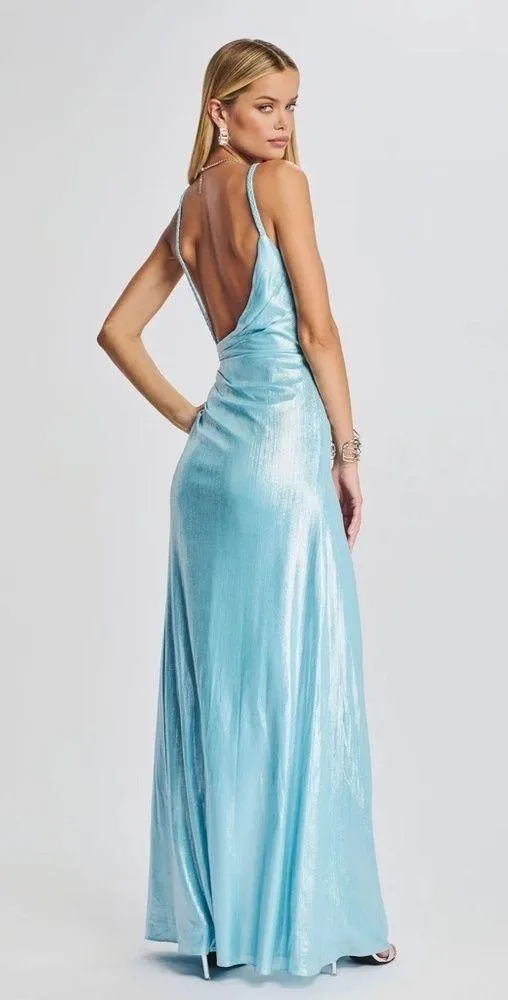 RETROFETE Yesi Dress In Blue Silver - Image 4