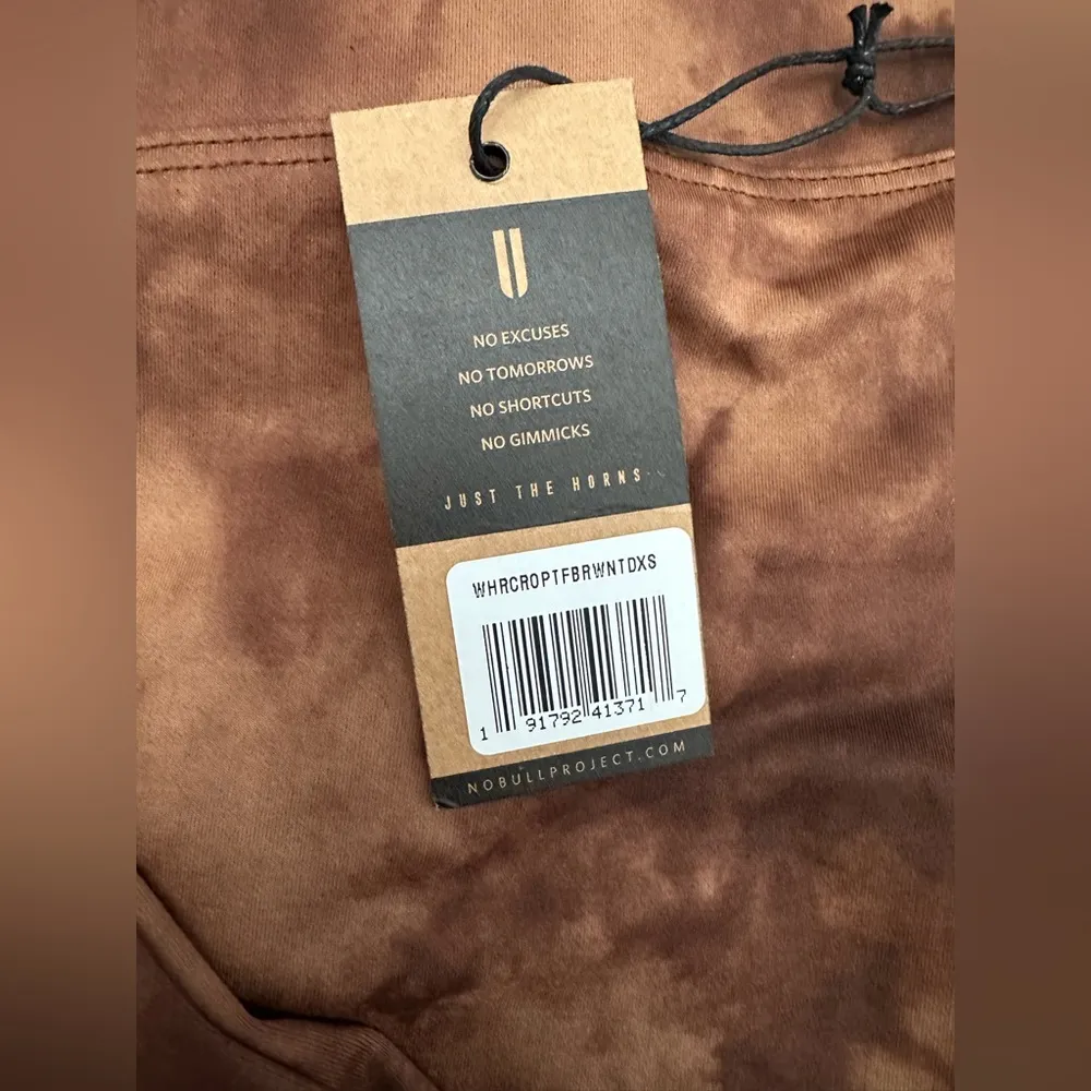 NWT NOBULL Women’s High Rise Crop Tight - XS - Toffee Brown Tie Dye - Image 6