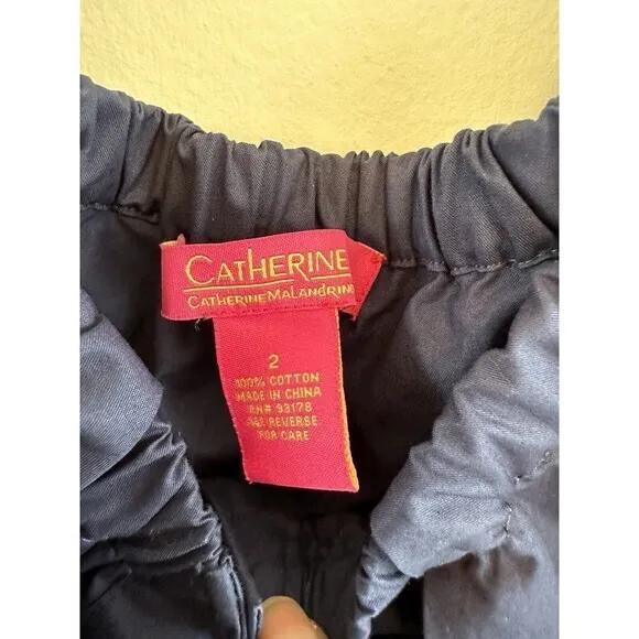 CATHERINE‎ MALANDRINO Blue SLEEVELESS LINED DRESS BUTTONS GATHERING 2 XS - Image 4