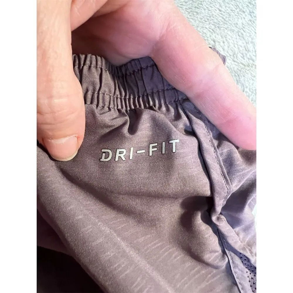 Nike Women's Dri-FIT Running Shorts Purple Size L Athletic Activewear - Image 4