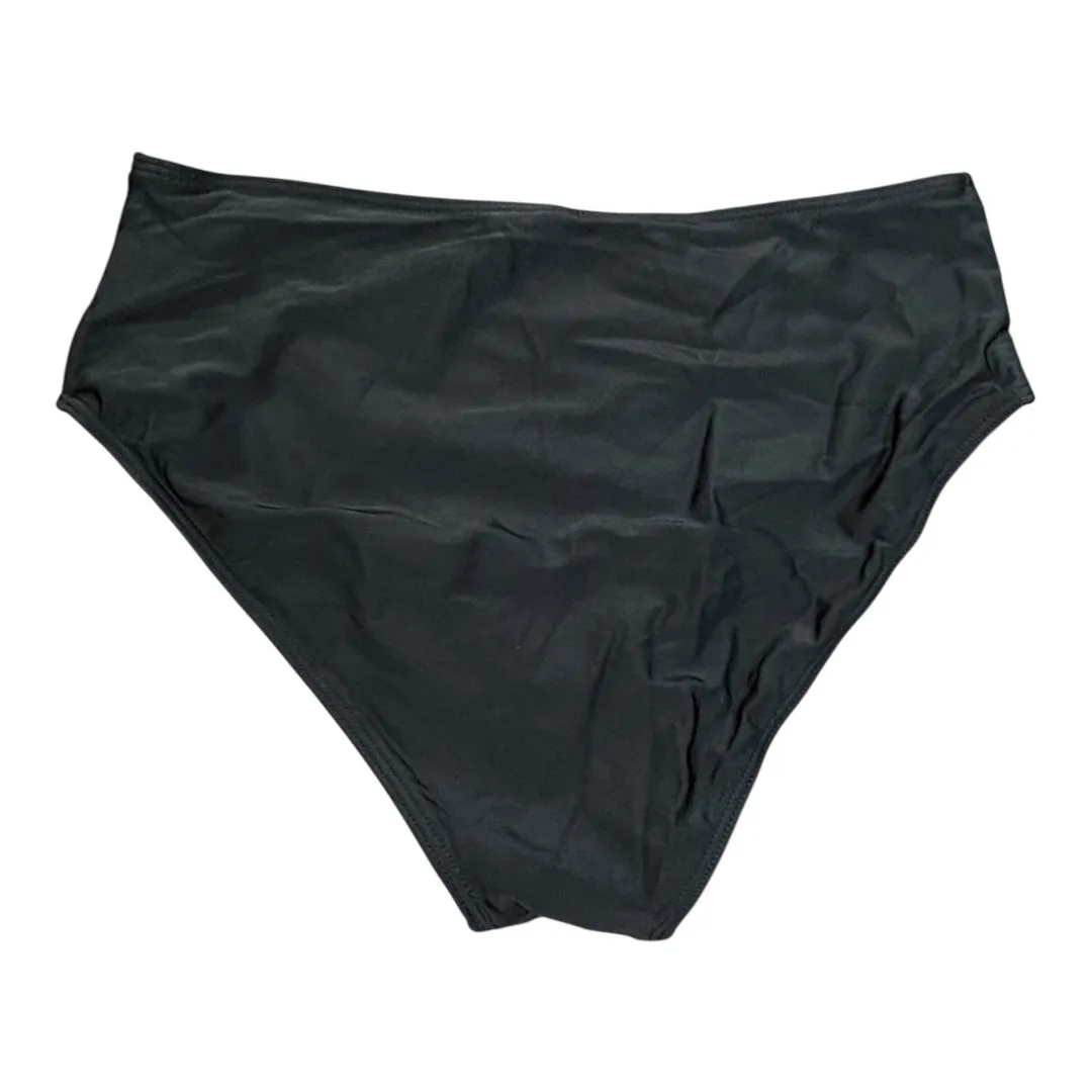 YONIQUE One Shoulder Swimsuit Ruffle Tankini High Waist Women Size Medium New Black - Image 8