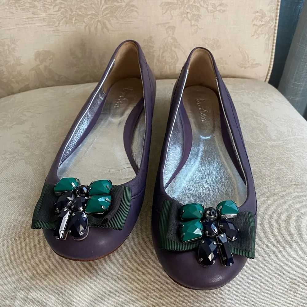 Boden embellished purple jeweled flats Size 39/ - Image 3
