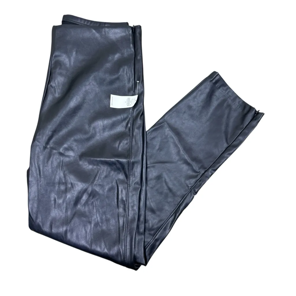 NWT Old Navy Faux Leather High Rise Skinny Black Pants Size 8 - Image 5